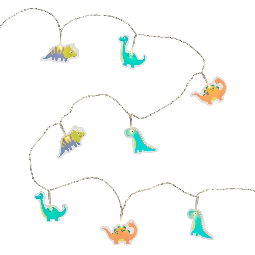 NWOB Lights4Fun Kids Dinosaur Acrylic LED Battery Powered String Lights